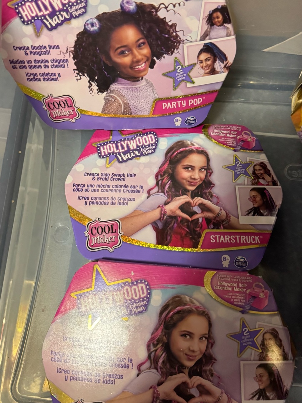 Hollywood Hair Extensions - Pink and Purple (Starstruck)3 Refills